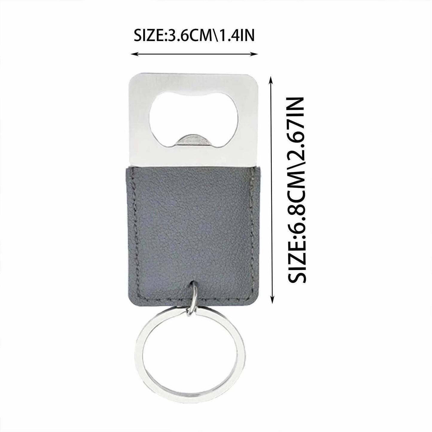 Personalized Bottle Opener Keychain | Custom Leather Keychain | Gift For Him | Groomsmen Gift 683793