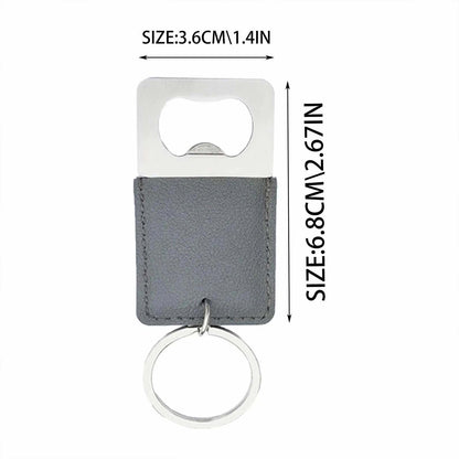 Personalized Bottle Opener Keychain | Custom Leather Keychain | Gift For Him | Groomsmen Gift 683793