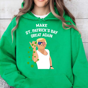 Make St Patricks Day Great Again Trump T-Shirt, Funny Trump St Patrick's Day Shirt, Trump Beer Drinking T-shirt, Irish Shirt 681894- GOP