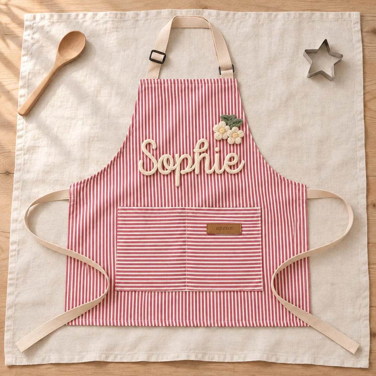 Custom Name Striped Kitchen Apron, Personalized Baking & Cooking Gift 686841 WFD