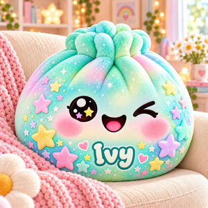 Custom Kawaii Dumpling Plush Pillow, Personalized Cute Star Food Pillow with Name, Christmas Gift for Kids 686937 WFD
