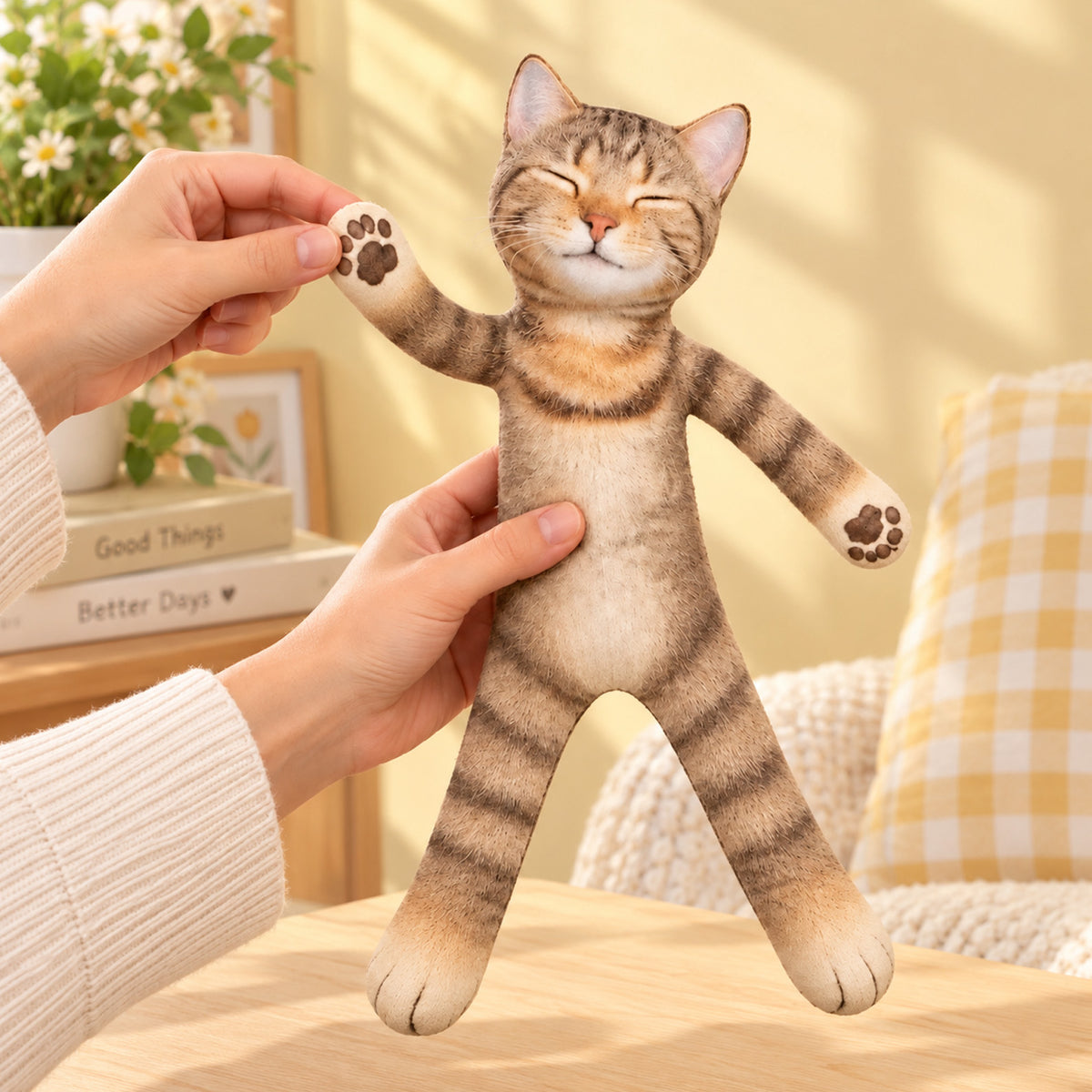 Custom Photo Funny Pet Plush Doll, Personalized Poseable Dog & Cat Stuffed Animal, Christmas Gifts for Pet Lovers 686733 WFD