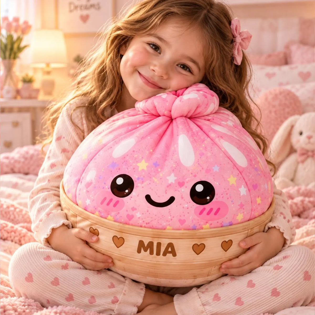 Dumpling Plush Pillow with Custom Name, Kawaii Cute Stuffed, Christmas Gift for Kids 686994 WFD