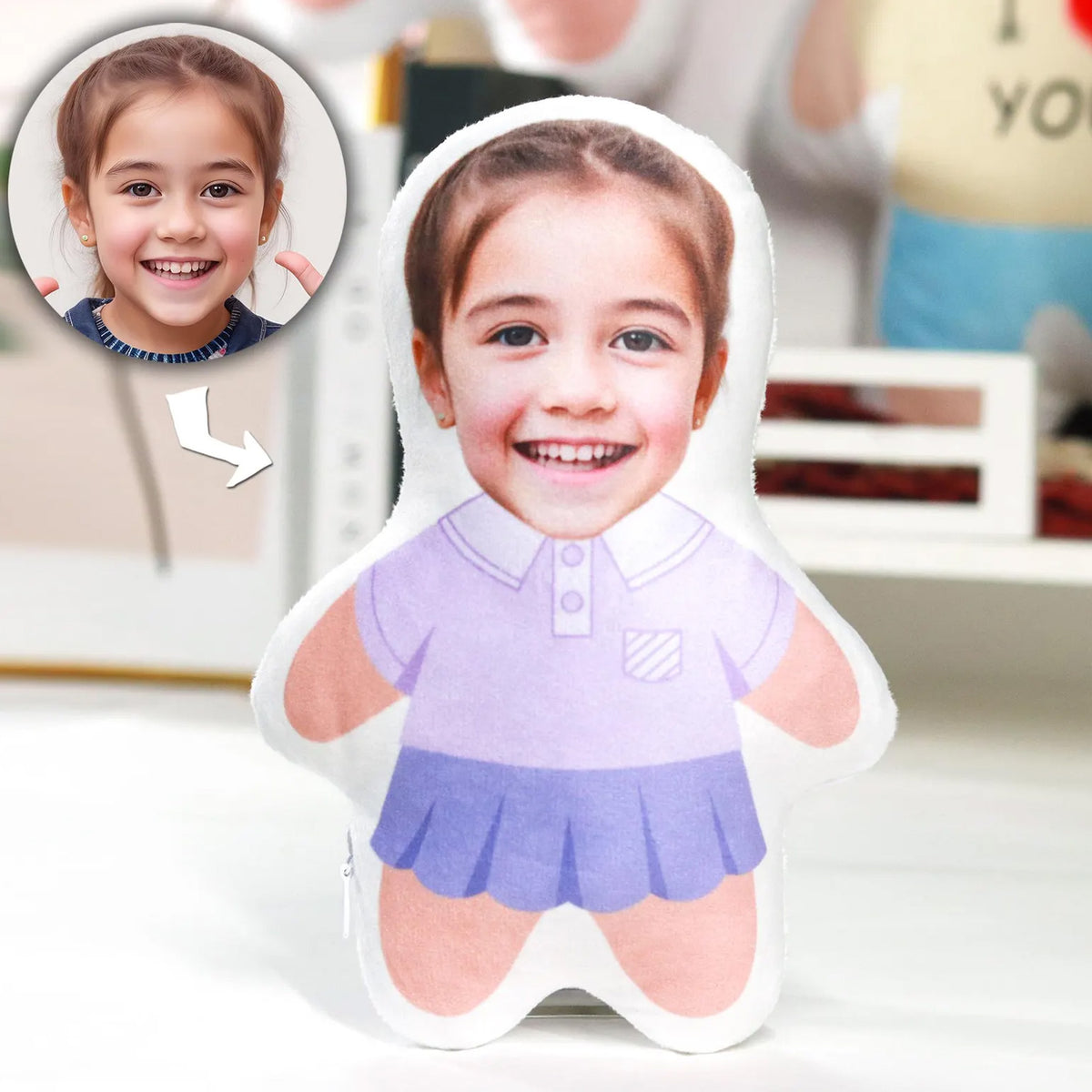 Custom Photo Face Pillow, Funny Personalized Body Pillow with Face, Unique Gift for Boyfriend, Girlfriend, Family & Kids 686751 WFD
