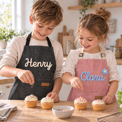 Custom Name Striped Kitchen Apron, Personalized Baking & Cooking Gift 686841 WFD