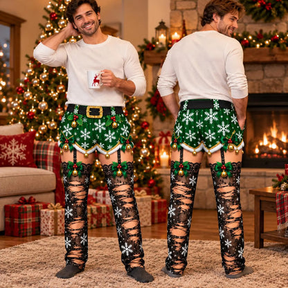 Funny Christmas Pajama Pants for Family, Reindeer Snowflake Printed Holiday Lounge Pants 686988 WFD