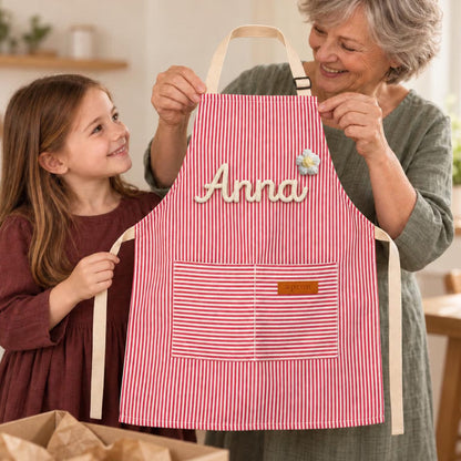 Custom Name Striped Kitchen Apron, Personalized Baking & Cooking Gift 686841 WFD