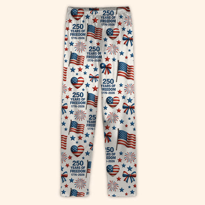 250 Years of Freedom Sweatpants | Patriotic 1776–2026 Pajamas | Happy 250th Birthday Sweatpants for Christmas 683443