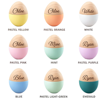 Personalized Wooden Easter Egg | Custom Name Fillable Wood Egg | Kids Easter Gift 684467