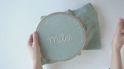 Personalized Embroidered Linen Crown, Custom Kids Birthday Crown, First Birthday Keepsake Gift 685529 WFD