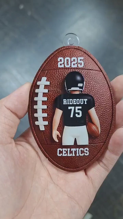Personalized American Football Acrylic Ornament, Custom Name Number Team Christmas Ornament Gift 686472 WFD