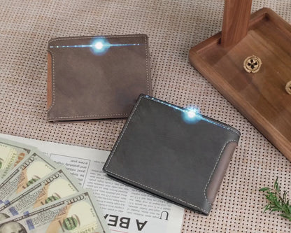 Personalized Photo Engraved Wallet for Men, Custom Picture Slim Leather Wallet Gift for Him, Father's Day Gift 684986