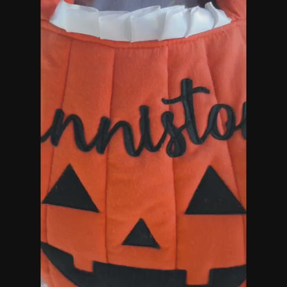 Personalized Pumpkin Trick or Treat Bag, Custom Halloween Candy Bag, Halloween Pumpkin Tote 685826 WFD