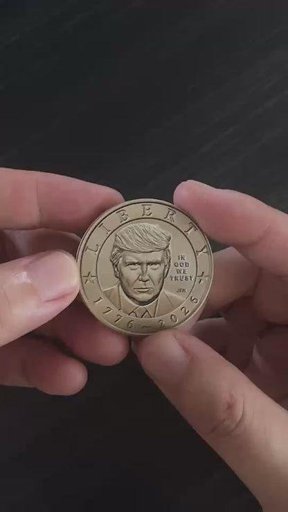 Trump One Dollar 250th Anniversary Commemorative Coin, Donald Trump $1 Coin, Patriotic USA Gift 686132