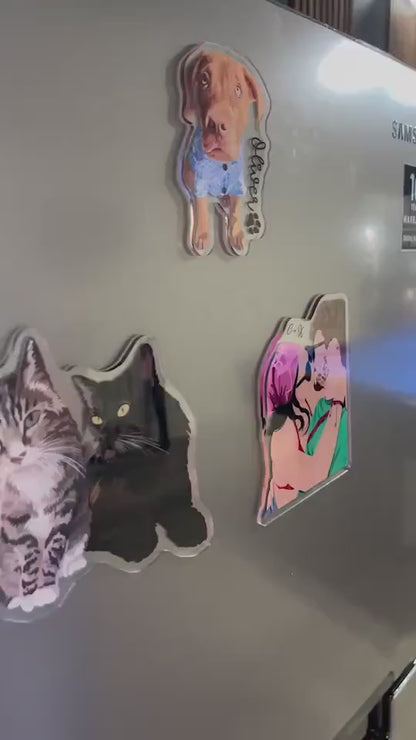 Custom Photo Magnet, Personalized Pet Photo Magnet, Pet Fridge Magnet, Gift for Pet Lovers BX25