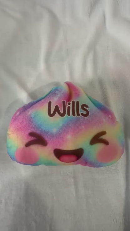 Personalized Rainbow Starry Dumpling Pillow, Custom Name Cute Plush Cushion, Kids Gift 686811 WFD