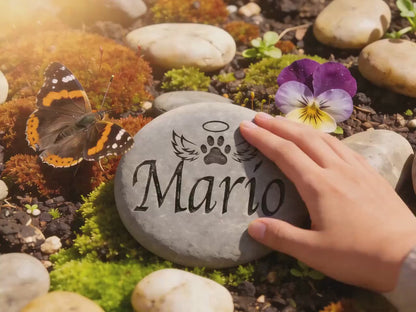 Personalized Pet Memorial Stone, Engraved Dog Grave Marker, Pet Remembrance Garden Stone 685455 WFD