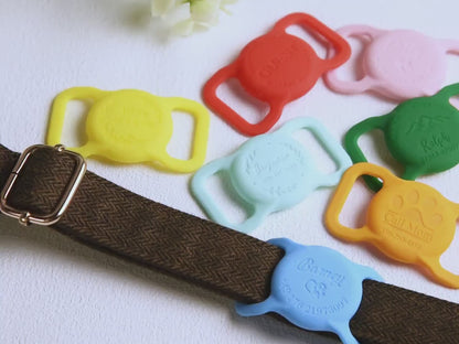 Personalized Dog AirTag Collar Holder, Custom Name AirTag Collar Holder, Pet Airtag Case Silicone BX25