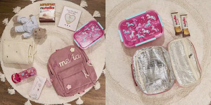 Personalized Kids Backpack and Lunch Bag Set, Custom Name School Bag, Back to School Gift 685356