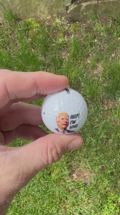 Help I'm Lost Joe Biden Golf Ball, Personalized Golf Ball, Funny Golf Balls Gag Gift, Trump Supporters - GOP