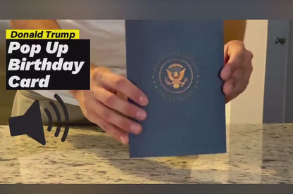 Funny Donald Trump Pop-Up Birthday Card For Father's Day - 3D Greeting Card With LED Light, Music & Real Voice Audio 684873