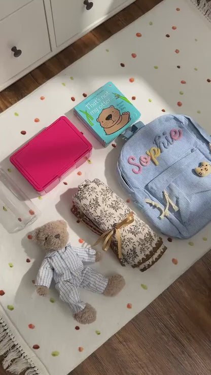 Personalized Corduroy Kids Backpack, Custom Name Toddler Preschool School Bag, Back to School Gift 685464 WFD