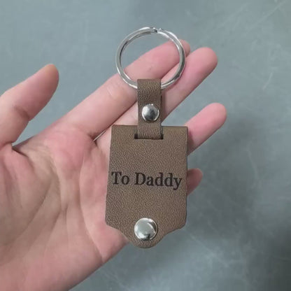 Custom Ultrasound Leather Keychain, Personalized Sonogram Keyring, Dad To Be Gift for Husband 685082