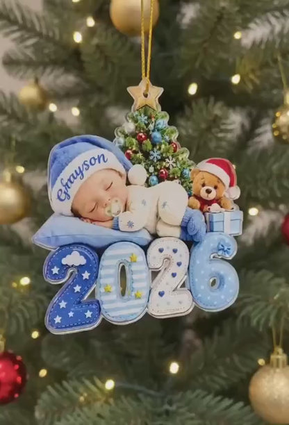 Personalized Baby's First Christmas Acrylic Ornament, Custom Name Newborn Christmas Keepsake Gift 686519 WFD