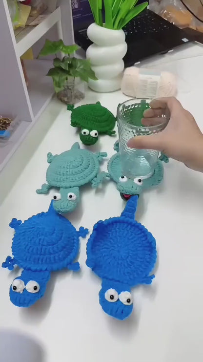 Handmade Crochet Animal Coaster, Funny Cute Mug Rug, Unique Coffee Cup Mat, Housewarming Gift 686881 WFD