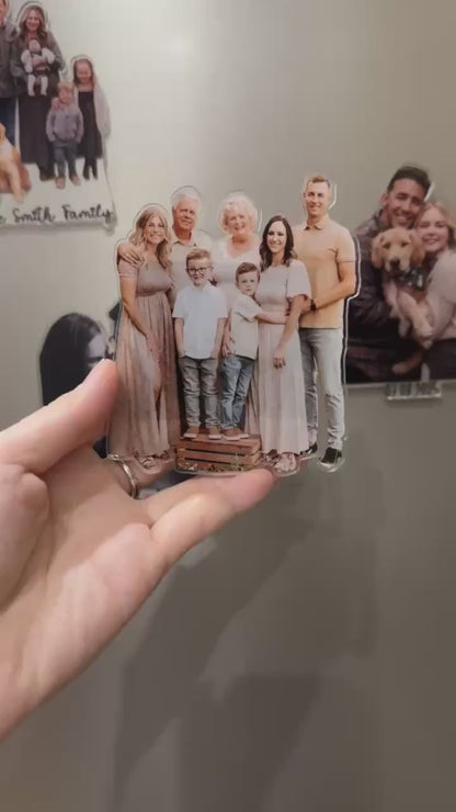 Personalized Family Fridge Magnet, Custom Photo Gift for Grandma Grandpa, Nana Papa Gift 684947