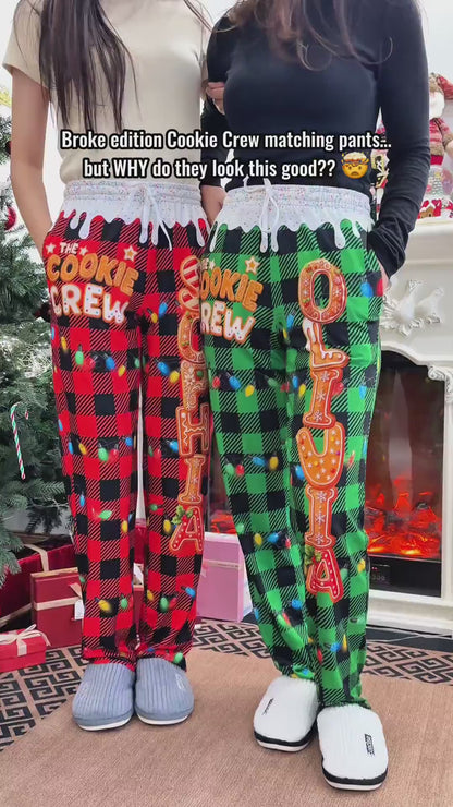 Personalized Cookie Crew Pajama Pants, Custom Name Christmas PJs, Matching Family Holiday Gift 686272 WFD