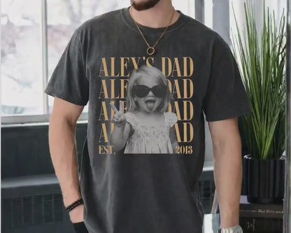 Custom Dad Vintage Photo Shirt, Personalized Father’s Day Tee With Kids Photo, Best Dad Ever Gift 685137