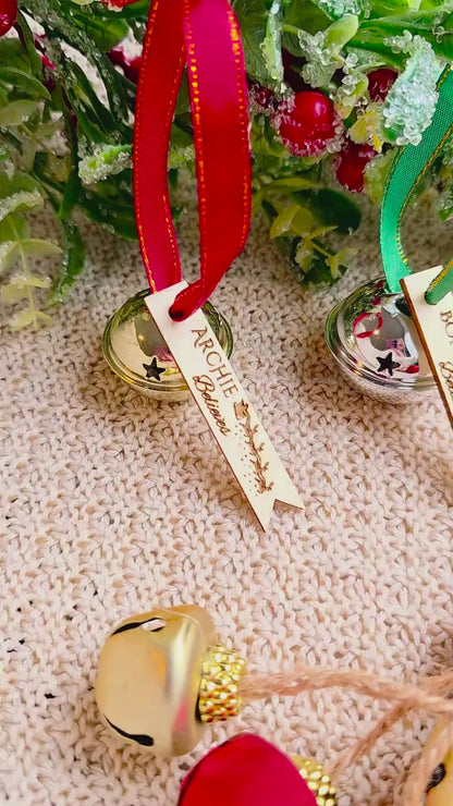 Personalized Believe Bell, Custom Name Christmas Jingle Bell Ornament, Wooden Tag Christmas Keepsake 686754 WFD