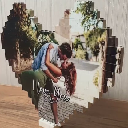 Custom Photo Building Brick Blocks | Mother's Day Gift | Personalized Gift For Mom | Heart Brick Blocks 684279