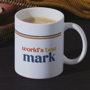 World's Best Dad | Custom Retro 70s Coffee Mug | Personalized Ceramic Mug | Custom Dad Gift 683881