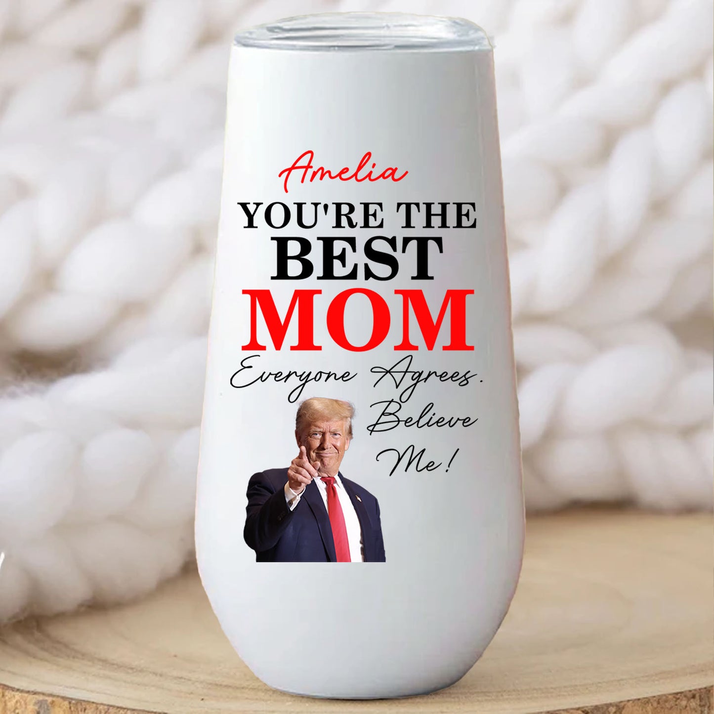You're The Best Mom Custom Name and Photo Curved 6oz Tumbler, Personalized Champagne Tumbler, Gift For Mom, Gift For Wife 682092 - GOP