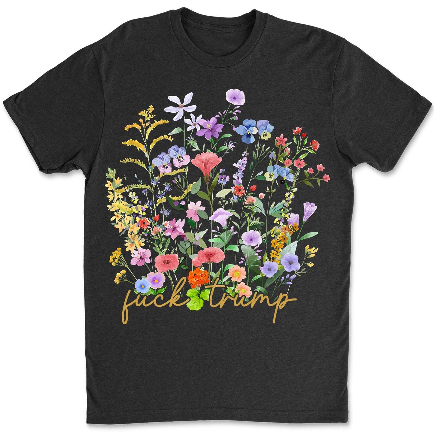 Subtle Fuck Trump Shirt - Ditsy Floral 8647 Anti Trump Tee, Democrat & Anti Republican Parody Shirt 682195