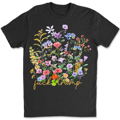 Subtle Fuck Trump Shirt - Ditsy Floral 8647 Anti Trump Tee, Democrat & Anti Republican Parody Shirt 682195