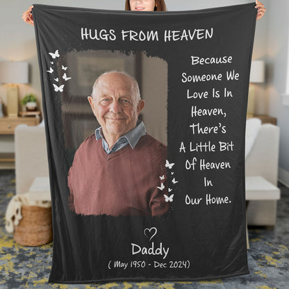 Someone We Love Is In The Heaven, Personalized Memorial Blanket, Memorial Custom Photo Blanket, Remembrance Gift- 681966