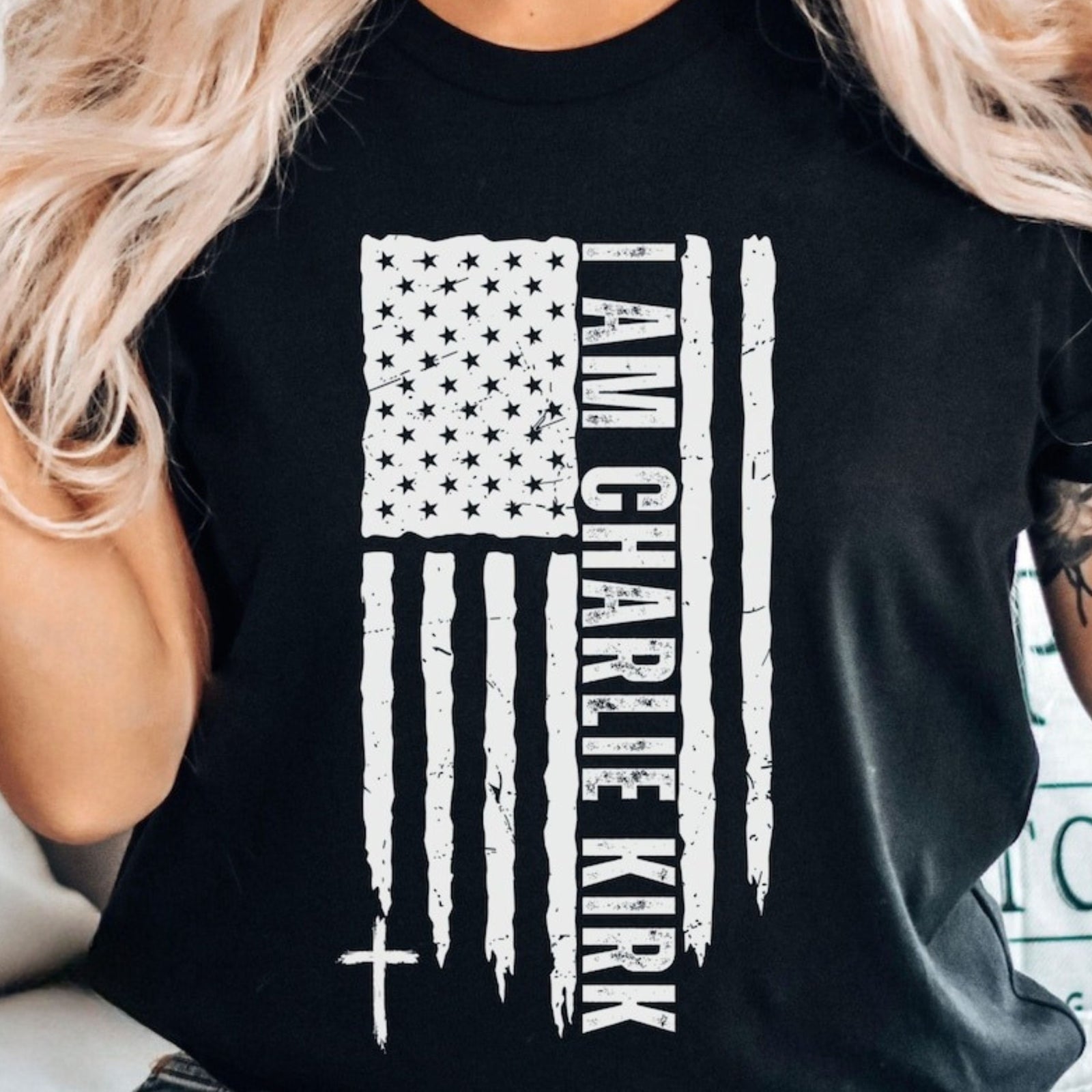 I Am Charlie Kirk Tee | Charlie Kirk Dark Shirt | Patriotic Faith Apparel | Human Rights Tee & Stand With Charlie Shirt 683032