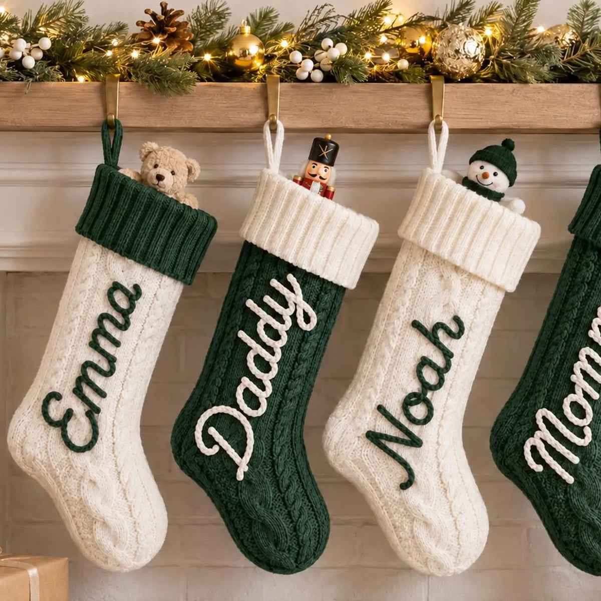 Personalized Christmas Stockings with Name, Holiday Decor, Cozy Winter Gift 686740 WFD