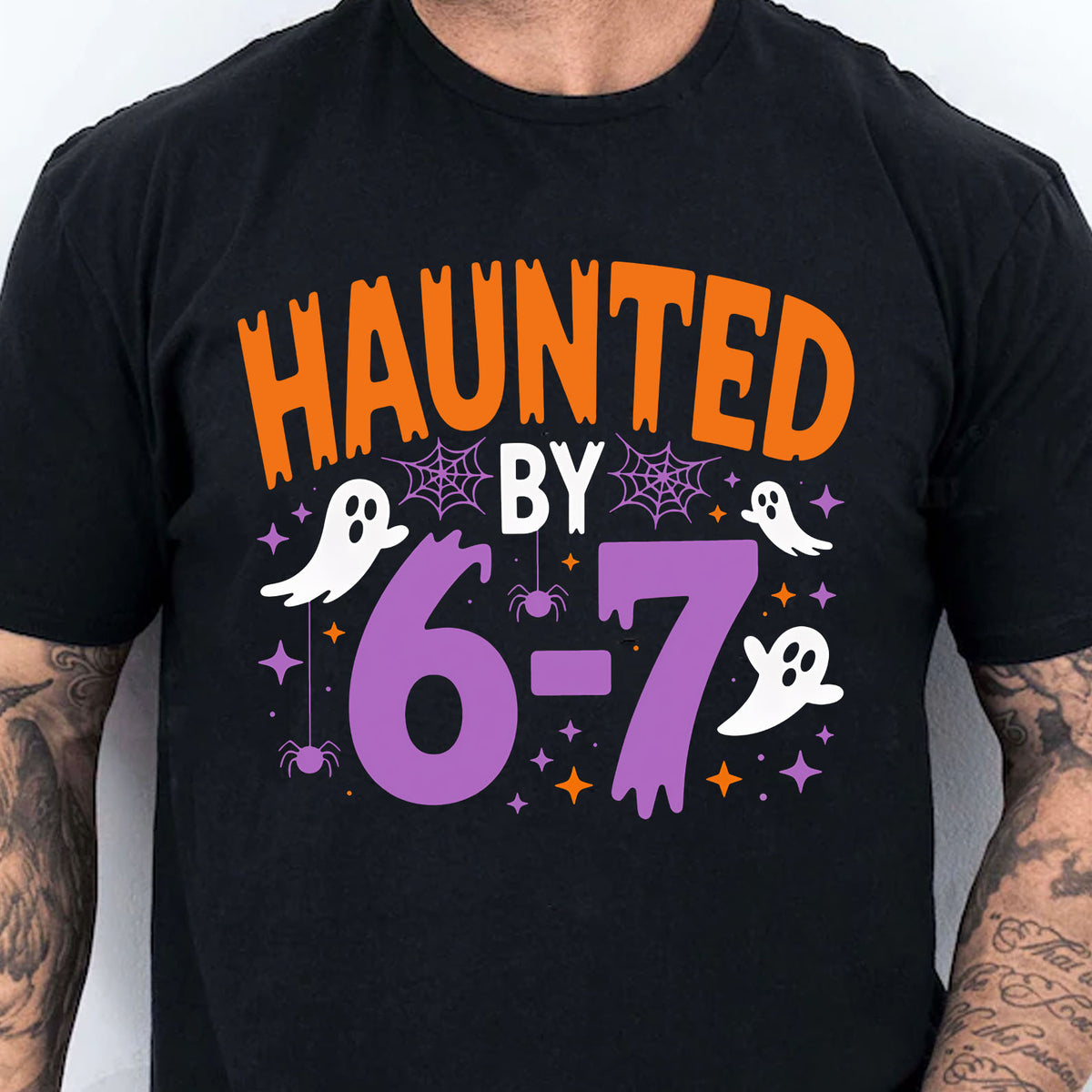 Halloween Six Seven Shirt | Haunted by 6 7 Halloween Shirt | Spooky Meme Tee | Funny Ghost Trendy Halloween Shirt 683183