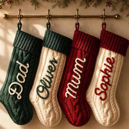 Personalized Christmas Stockings with Name, Holiday Decor, Cozy Winter Gift 686740 WFD