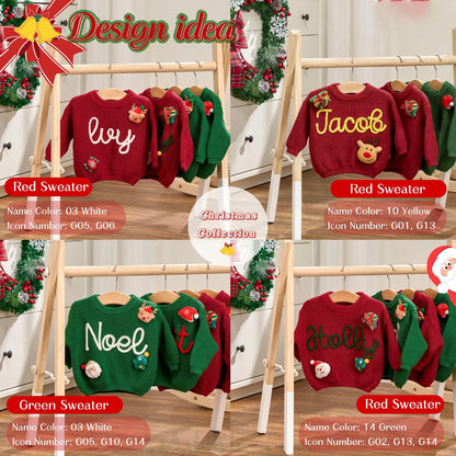 Custom Name Baby Sweater, Personalized Embroidered Toddler Knit Jumper, Baby Shower Gift 686835 WFD