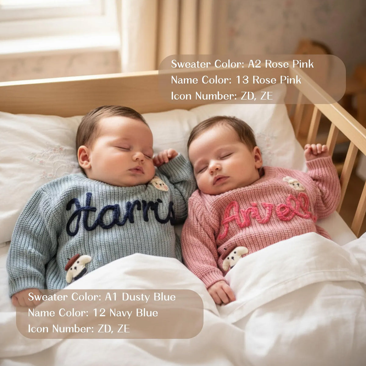 Custom Name Baby Sweater, Personalized Embroidered Toddler Knit Jumper, Baby Shower Gift 686835 WFD