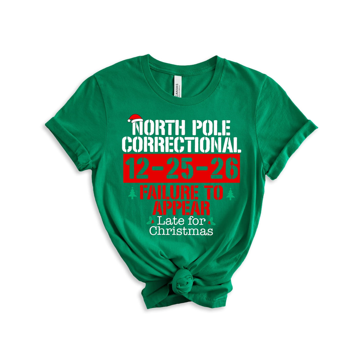 North Pole Correctional Christmas Shirt, Matching Family Christmas Shirts, Funny Xmas Holiday Tee 686770 WFD