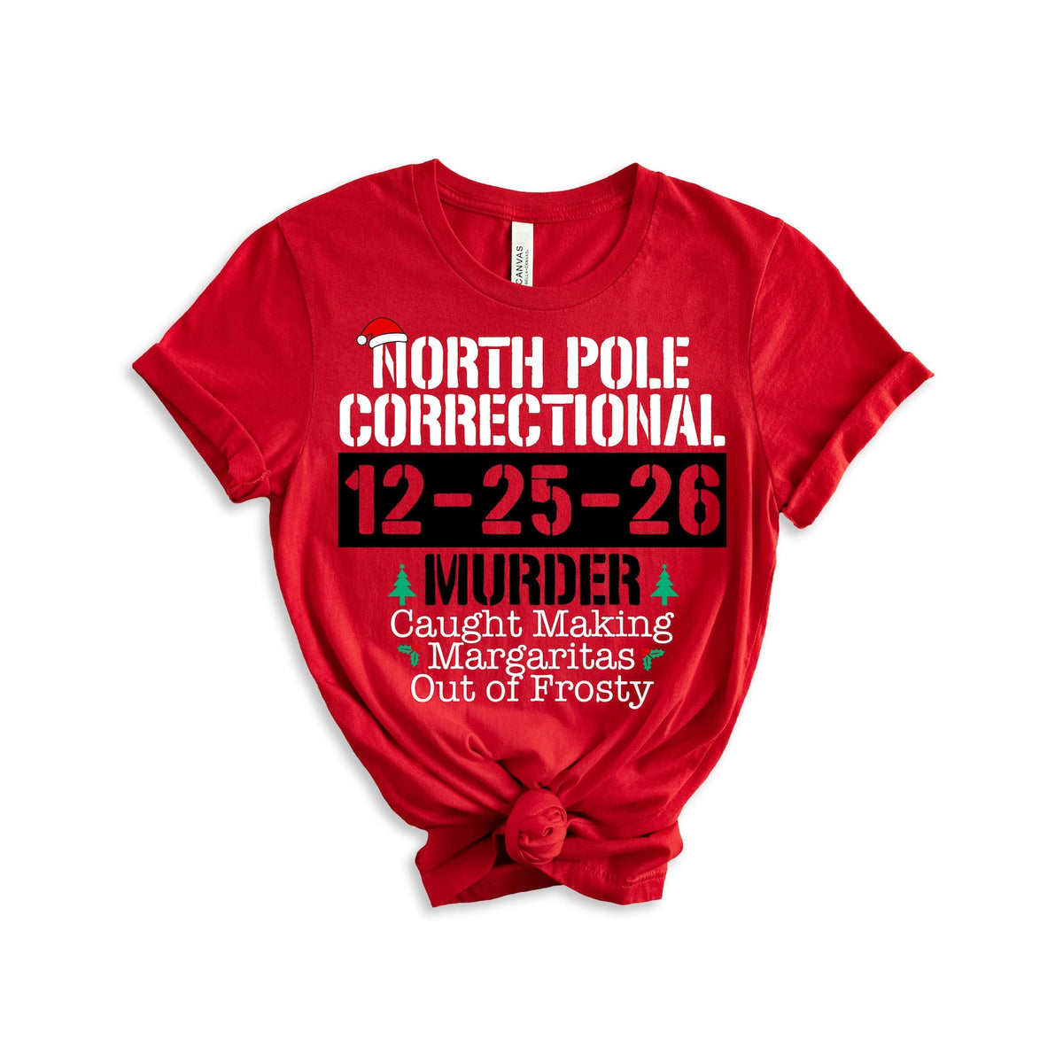 North Pole Correctional Christmas Shirt, Matching Family Christmas Shirts, Funny Xmas Holiday Tee 686770 WFD