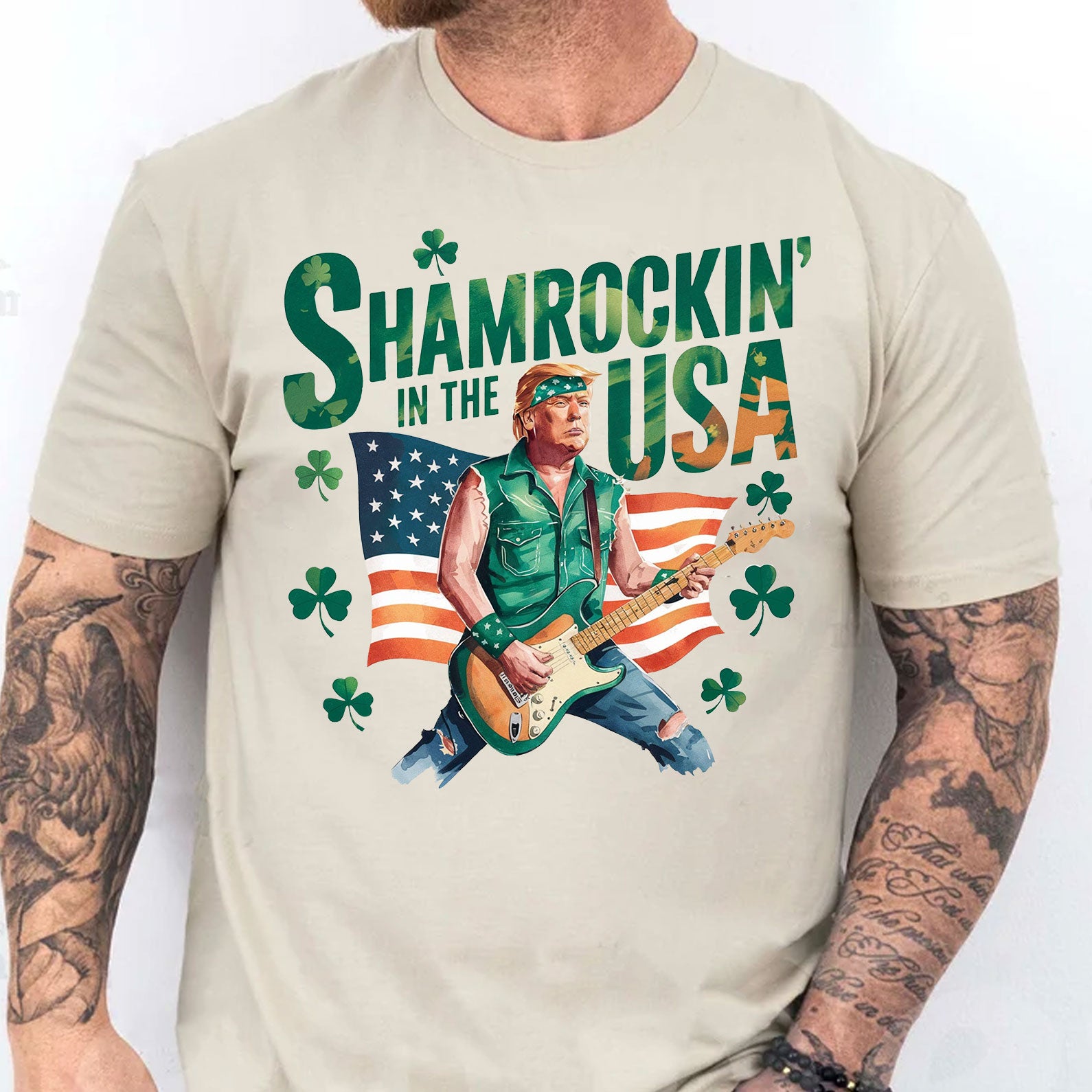Trump Shamrockin' In USA Shirt | Trump St.Patrick Shirt |Trump 2025 Shirt |Trump St.Patricks Day 682020 - GOP