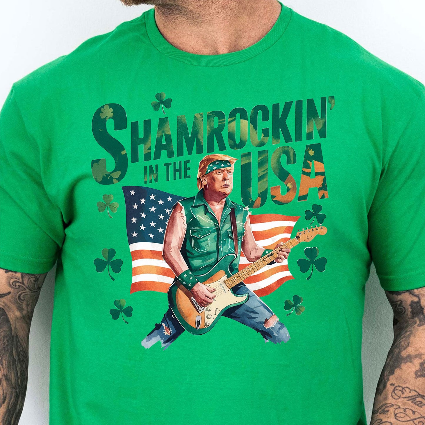 Trump Shamrockin' In USA Shirt | Trump St.Patrick Shirt |Trump 2025 Shirt |Trump St.Patricks Day 682020 - GOP