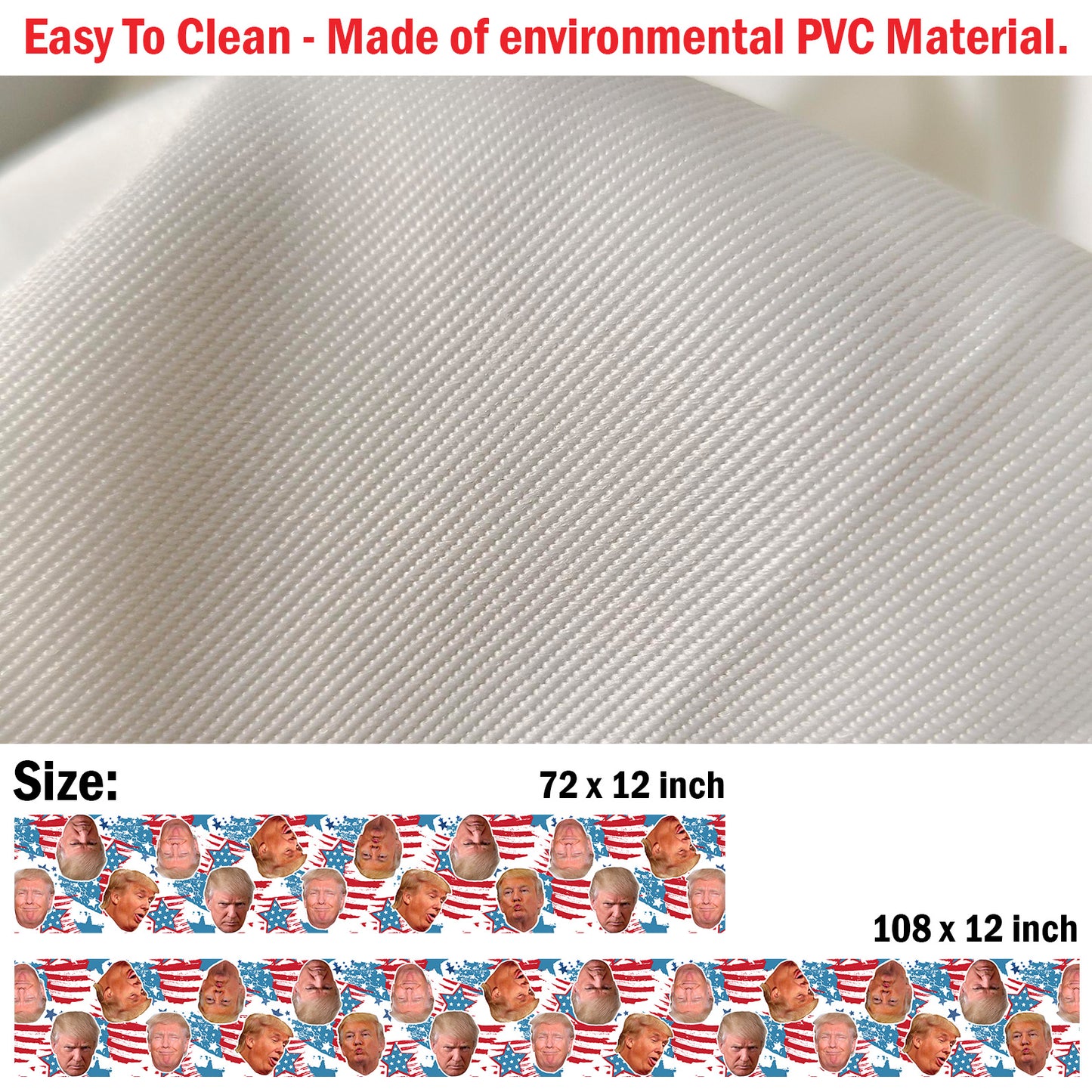 Trump Funny Face Stars Table Runner | Personalized Trump 4th Of July | Independence Day Table Runner For Kitchen 682332 - GOP